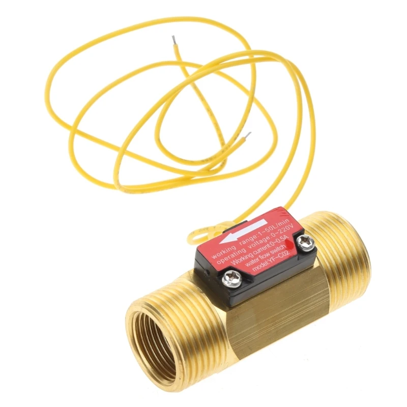 Professional Water Switchs DN20 External Threaded Brass Fitting Durable Fluidmeter Counter