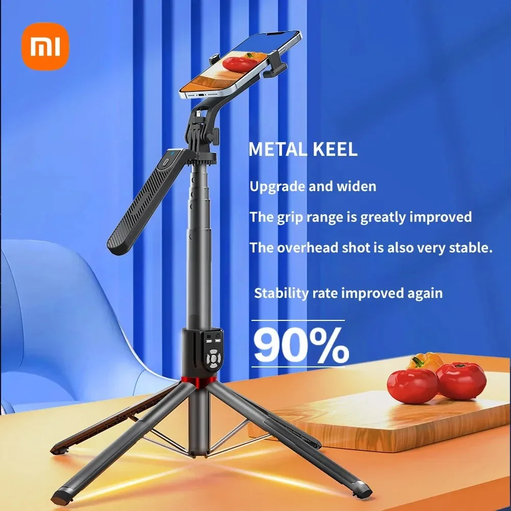Xiaomi Selfie Stick 2.2M Telefono Cellulare Esteso Quadpod Wireless Bluetooth Selfie Stick Palmare Telescopico In Alluminio Selfie Stick