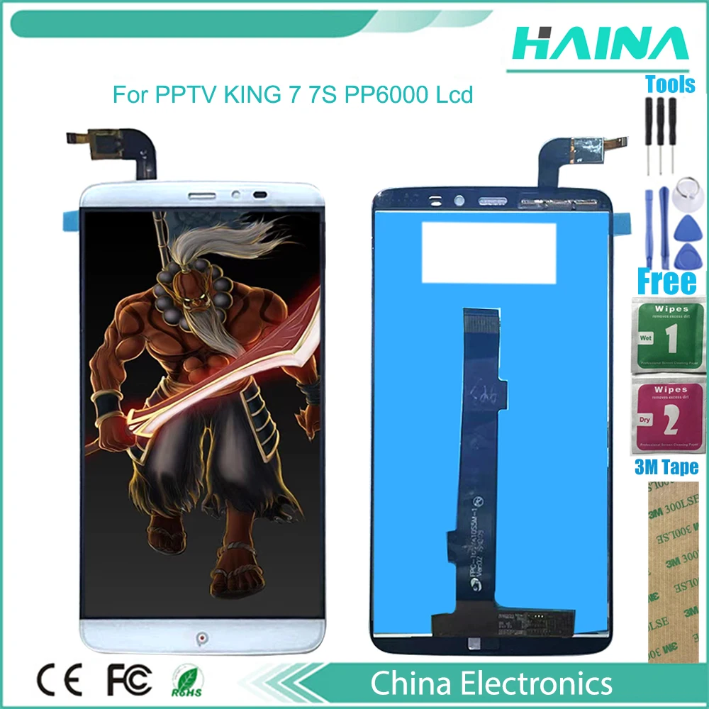 

Origianal Quality For PPTV KING 7 7S PP6000 Lcd Display Digitizer Screen Panel Glass Sensor Assembly Module Complete