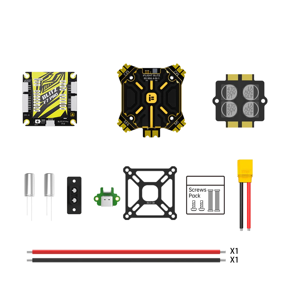 

iFlight BLITZ F7 Pro Combo Set with BLITZ E80 Pro 4-IN-1 ESC for FPV