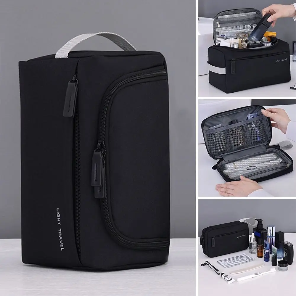 3-in-1 Travel Toiletry Bag Oxford Cloth Lightweight Waterproof Shaving Bag Makeup Bag Large-Capacity Makeup Organizer Men