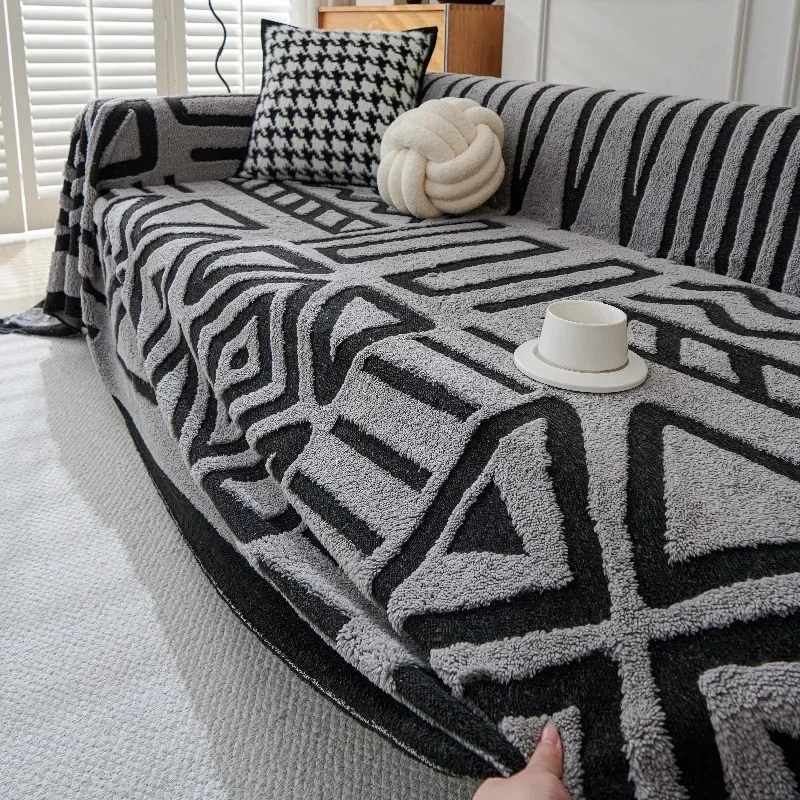 Nordic Tassel Throw Blanket Full Four Season Cotton Sofa Cover Towel Dust Anti-cat Scratch Protection Covers Sofa Blanket Carpet 4