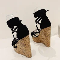 Eilyken Summer Fashion Ankle Lace-up Platform Wedges Women Sandals Hollow Out High Heels Open Toe Banquet Shoes - Image 5