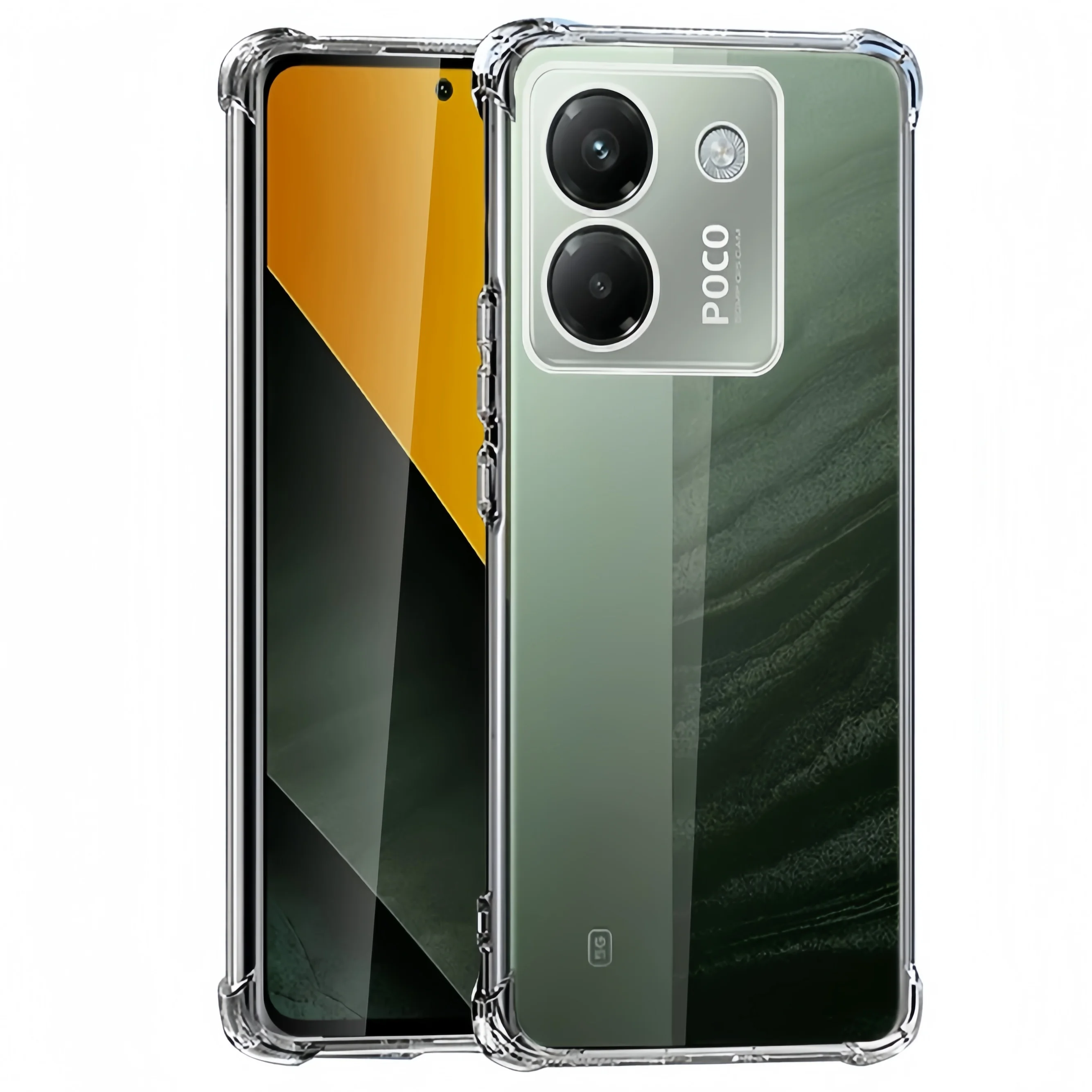 Transparent TPU Phone Case for Xiaomi POCO M7 Pro 5G / M7 4G,Non-Yellowing Shockproof Protective Phone Cover, Anti-Scratch-Clear