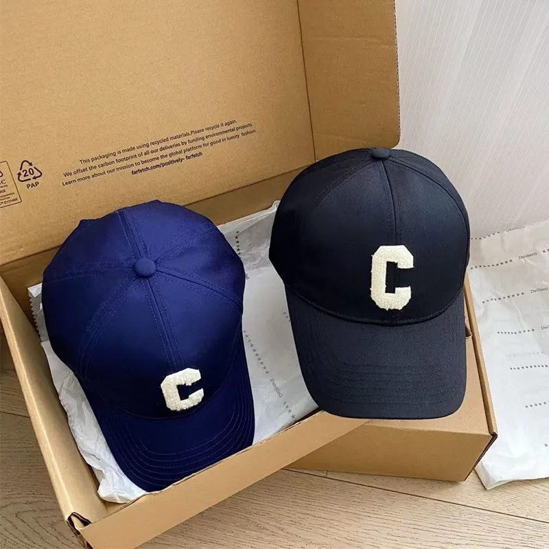 

New Trend Letter Baseball Cap Men's Women's Adjustable Navy Letter C Cotton Baseball Cap Spring Summer Leisure Sunshade Cap