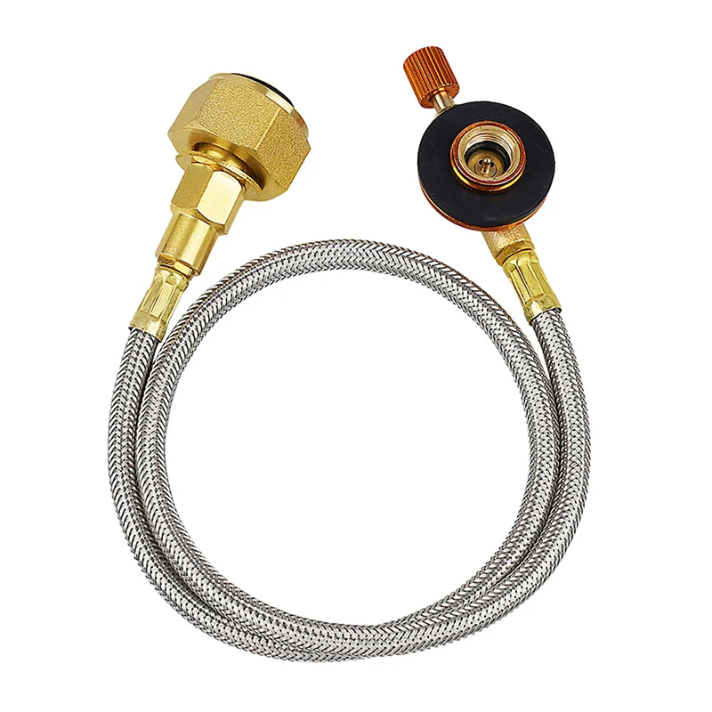 Description Picture 5 of itemGas Cylinder Filling Adapter Camping Gas Stove Burner Hiking Outdoor Burner Gas Tank Furnace Connector Valve Braided Hose