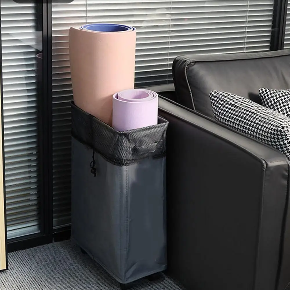 Description Picture 2 of itemCollapsible Laundry Baskets Large Slim Folding Hamper Freestanding Narrow Corner Bin With Handle Home Storage