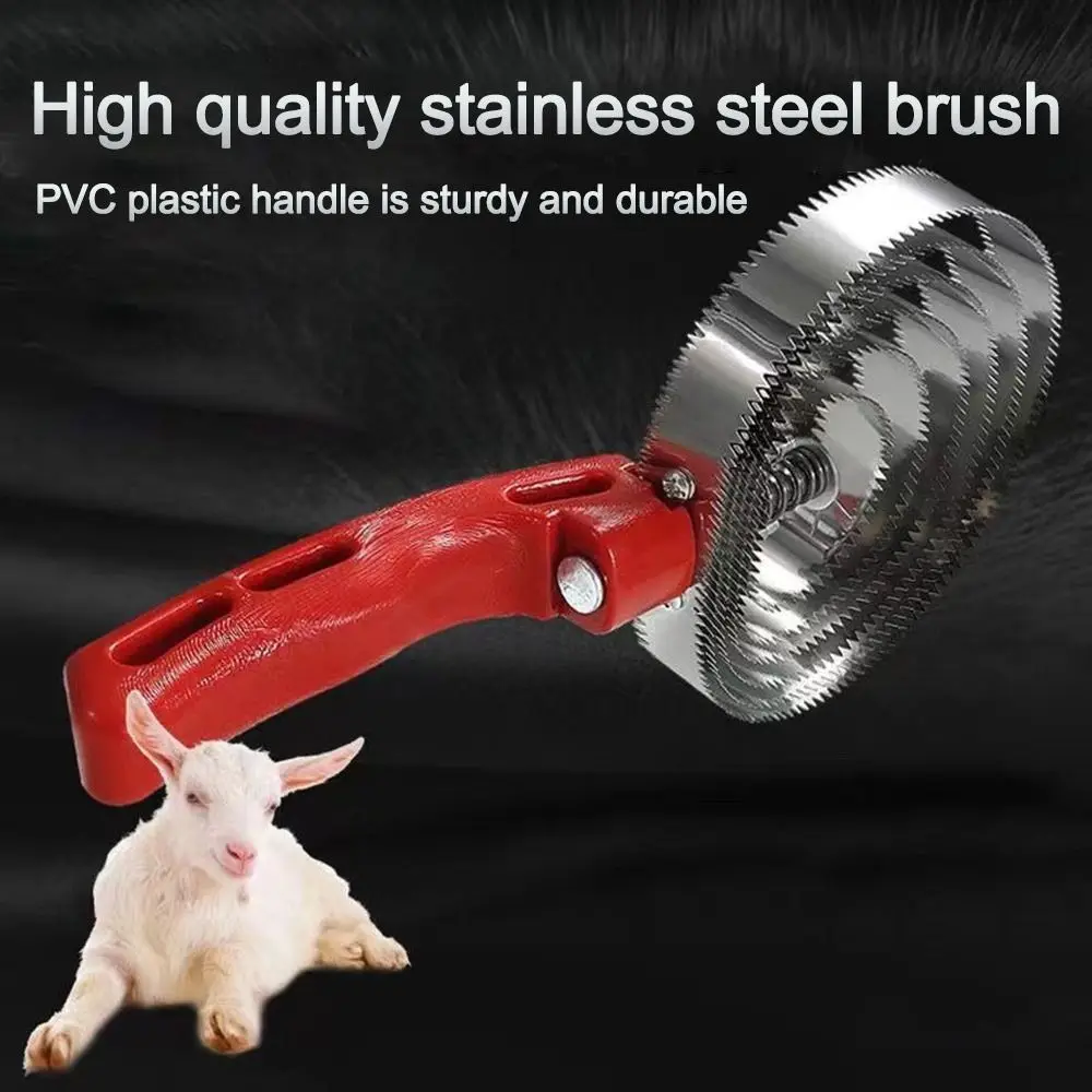 4/5/6-Circles Curry Comb Metal Cow Scratching Tool Livestock Serrated Cleaning Brush Horses Groomer Scraper Cattle Horses