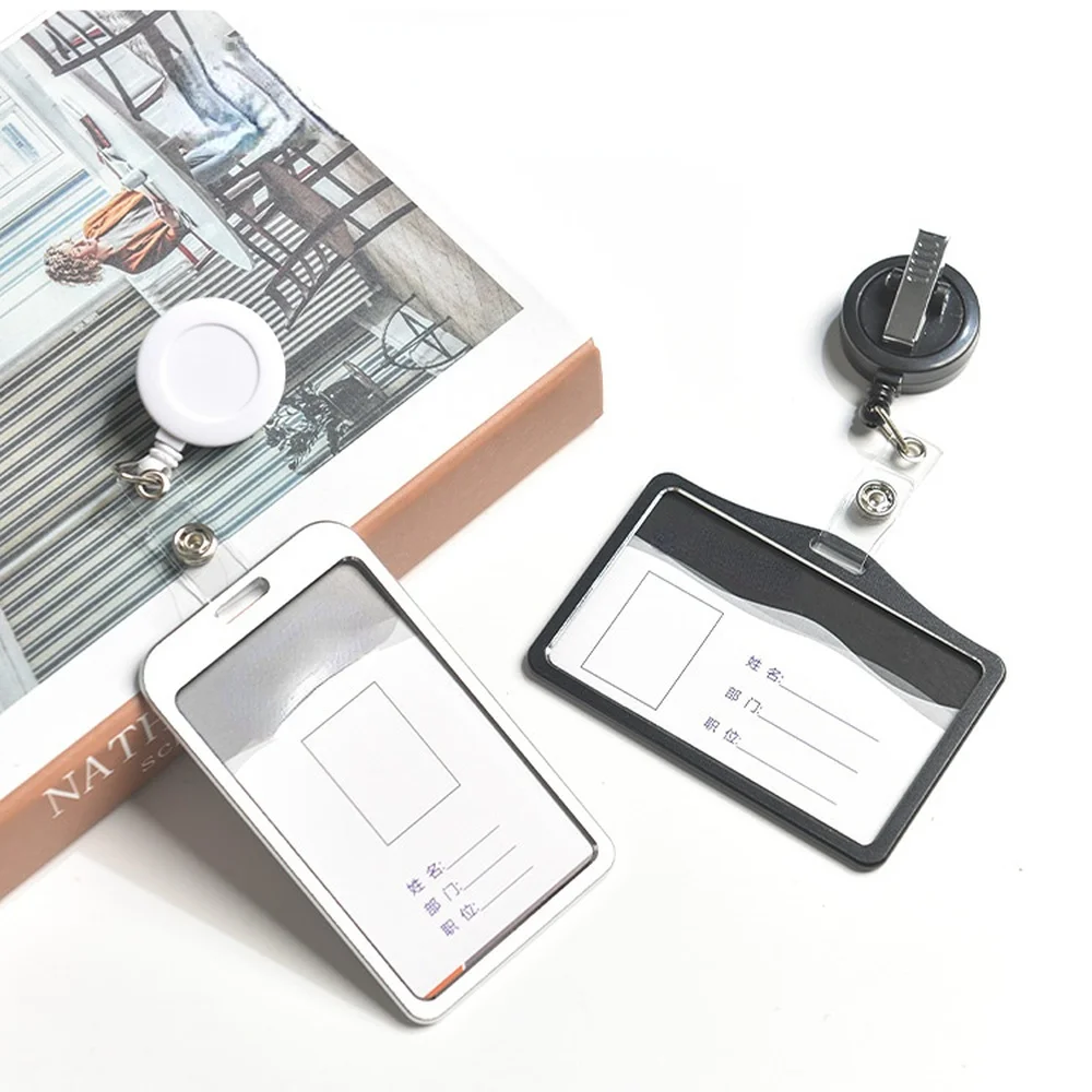 

1pc Porta Credencial Name Tag For Exhibition Identify Card Office ID Card Protective Case School Stationery Credential Holder