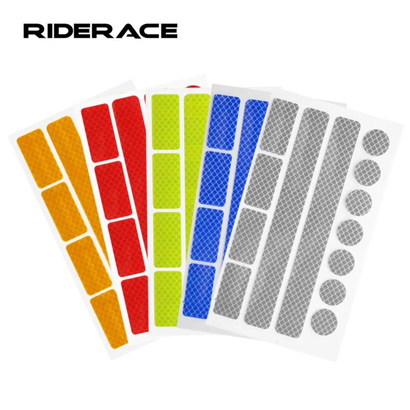 Mtb Bike Reflective Stickers Night Safety Grid Stripe Warning Strip