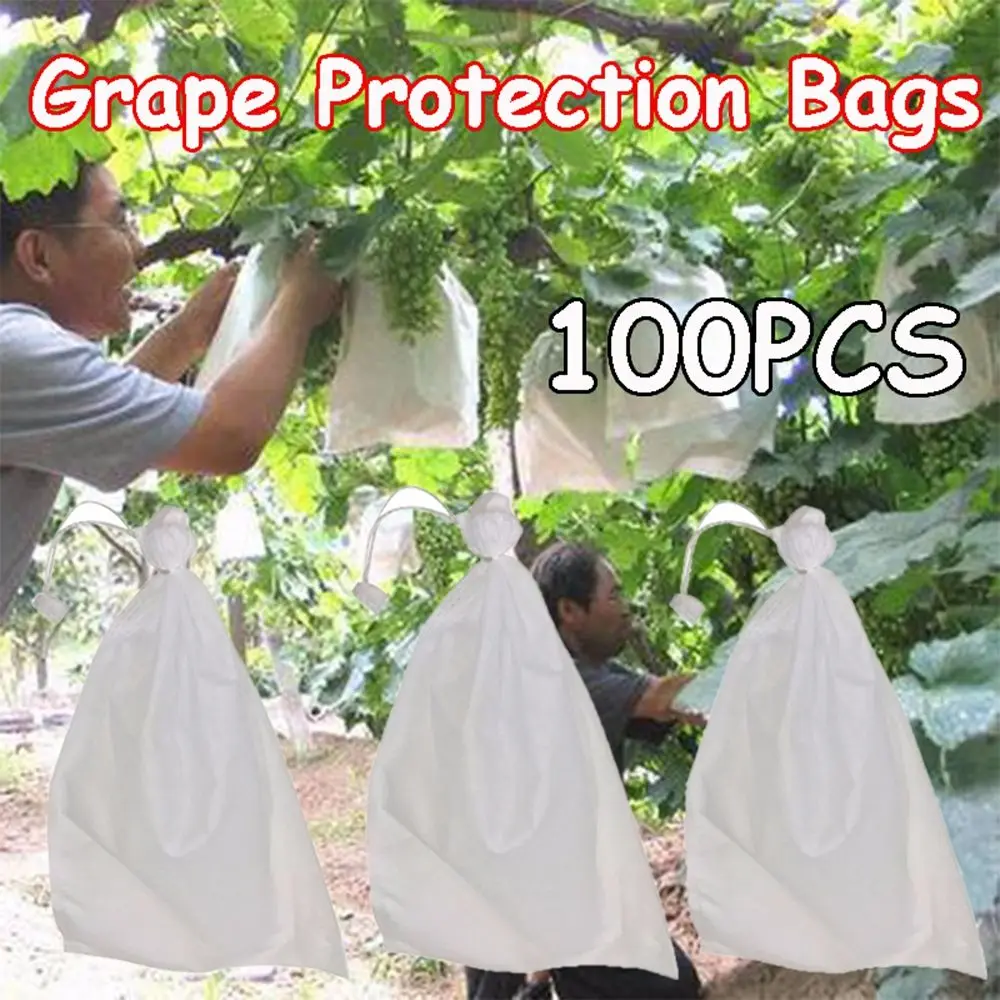

Grow 100Pcs Against Insect Anti-Bird Breeding Bag Mosquitoes Mesh Bag Garden Supplies Protect Pouch Grape Protection Bags