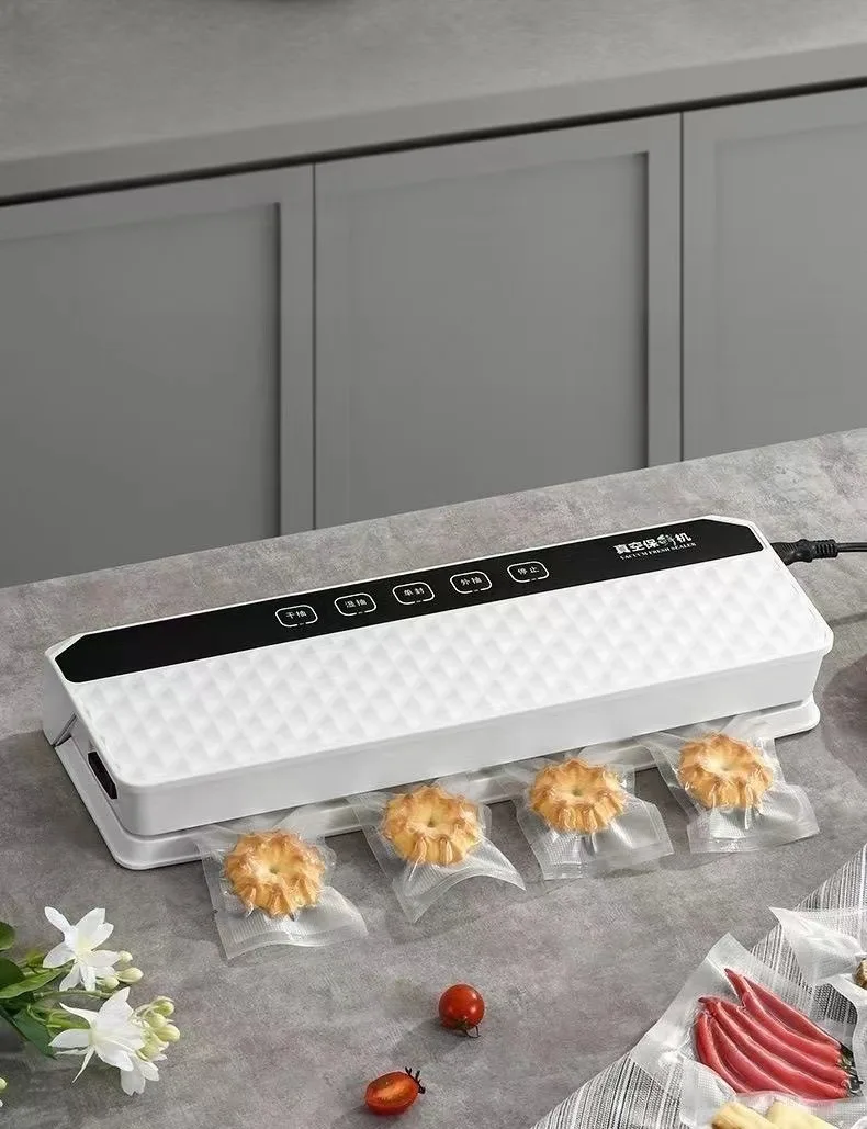 Kitchen Vacuum Sealing Machine, Suitable for Food Vacuum Packing Sealing, Extending Food Storage Time, With Vacuum Food Bags automatic vacuum sealing machine portable kitchen food preservation small plastic sealer extend food preservation time