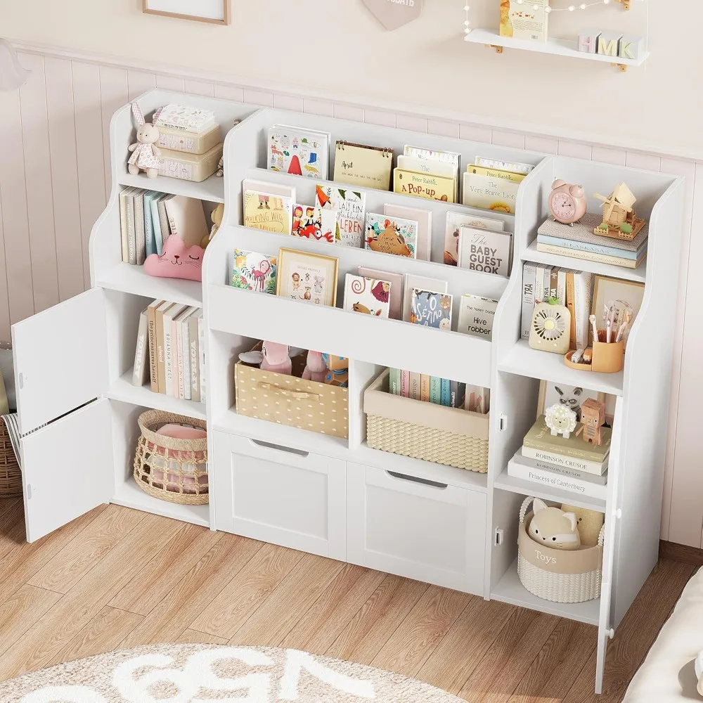 Toy Storage Organizer, Large Toy Organizers and Storage with Storage Cubbies and Movable Drawers, Toy Shelf Organizer 4