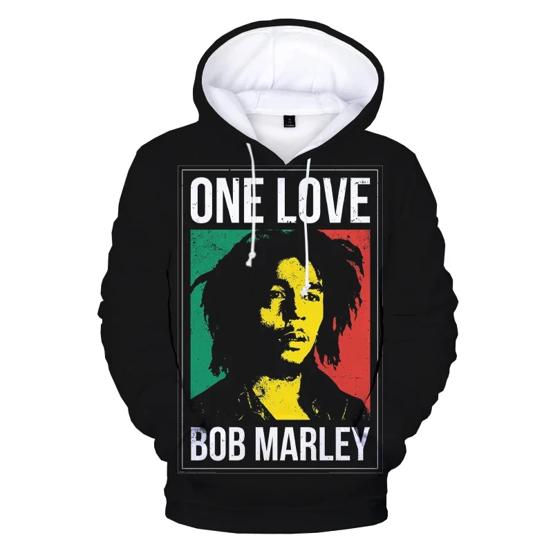 Bob Marley 3D Prited Hoodies Men and Women Reggae Sweatshirts Printed Sweatshirts Pullover Unisex Harajuku Oversize Hoodies
