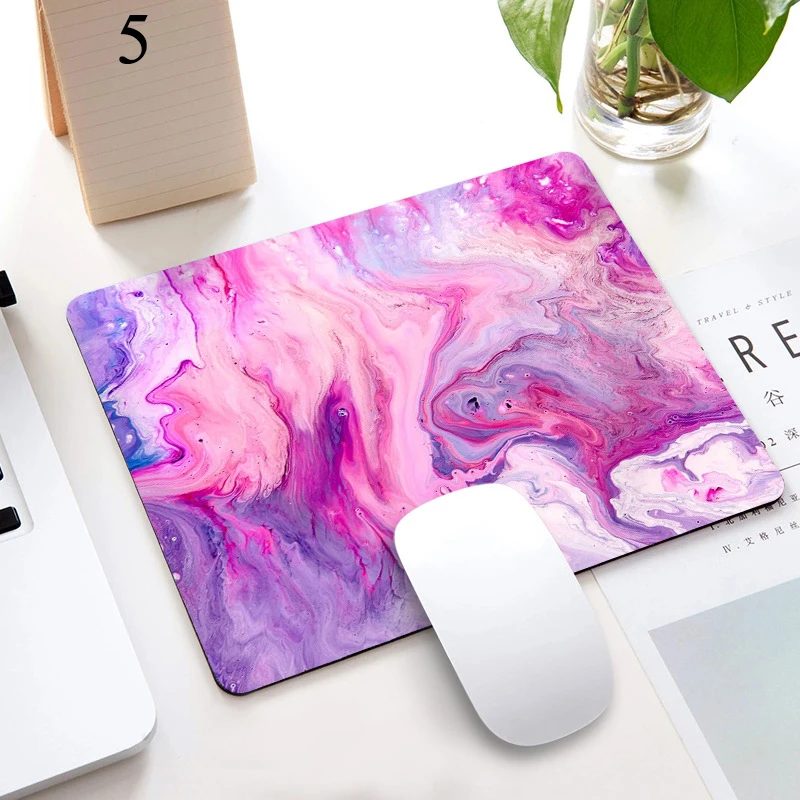 

22X18CM Marble Small Mouse Pad Rectangle Non-slip Computer Desk Mat For Gaming Laptop Wrist Rests Table Mat Office Accessories