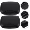 2Pcs Travel Soap Box Sealing Waterproof Seal Buckle Portable Soap Dish Soap Basket Soap Holder for Men Women Home Black 5