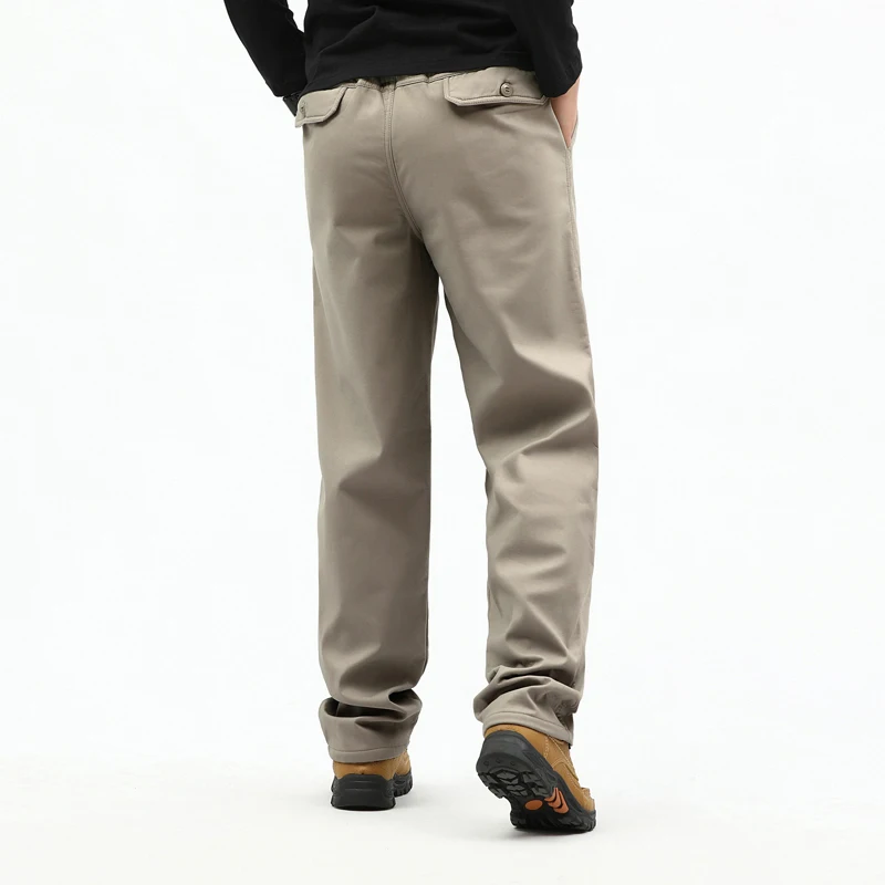 IPPOLICH Pantaloni casual in cotone autunno/inverno da uomo Pantaloni dritti dalla vestibilità ampia Pantaloni da jogging da strada Pantaloni cargo in velluto 2