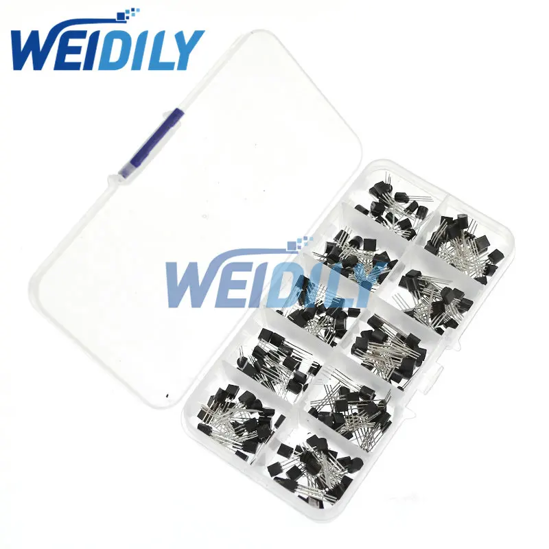 Transistor BC327 BC337 2N2222 2N2907 2N3904 2N3906 S8050 S8550 A1015 C1815 200PCS 10 Values Triode Transistors kit TO-92 bjt transistor transistors kit triac transistor