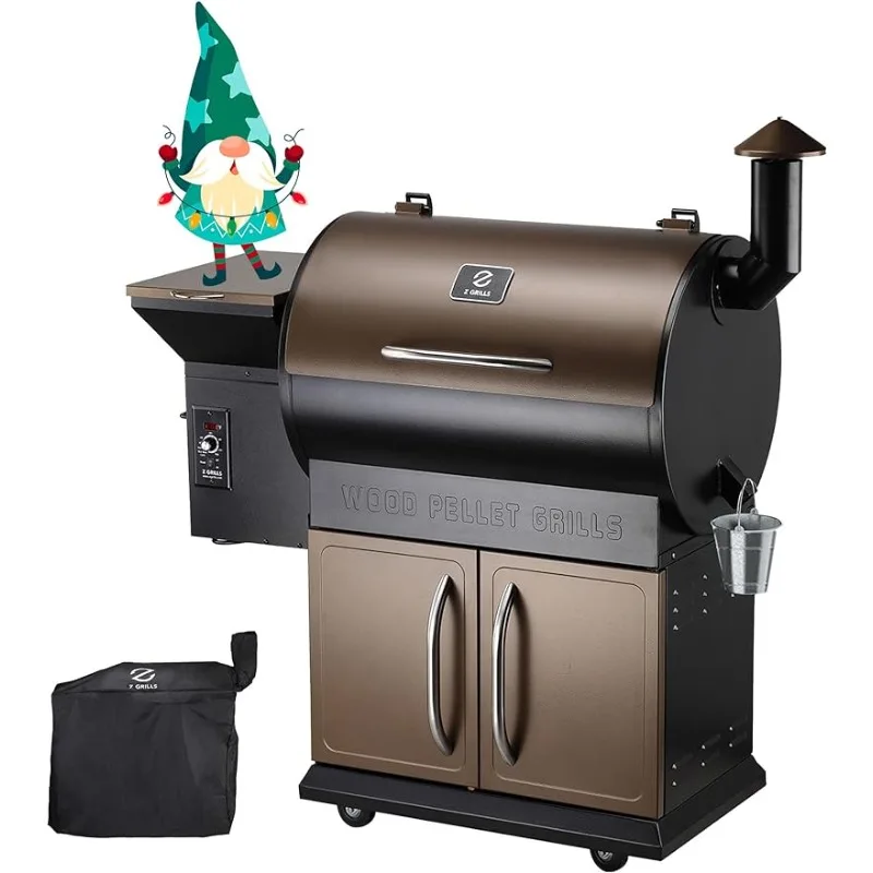 

Z GRILLS Wood Pellet Grill Smoker with PID Control, Rain Cover, 700 sq. in Cooking Area for Outdoor BBQ, Smoke, Bake and Roast