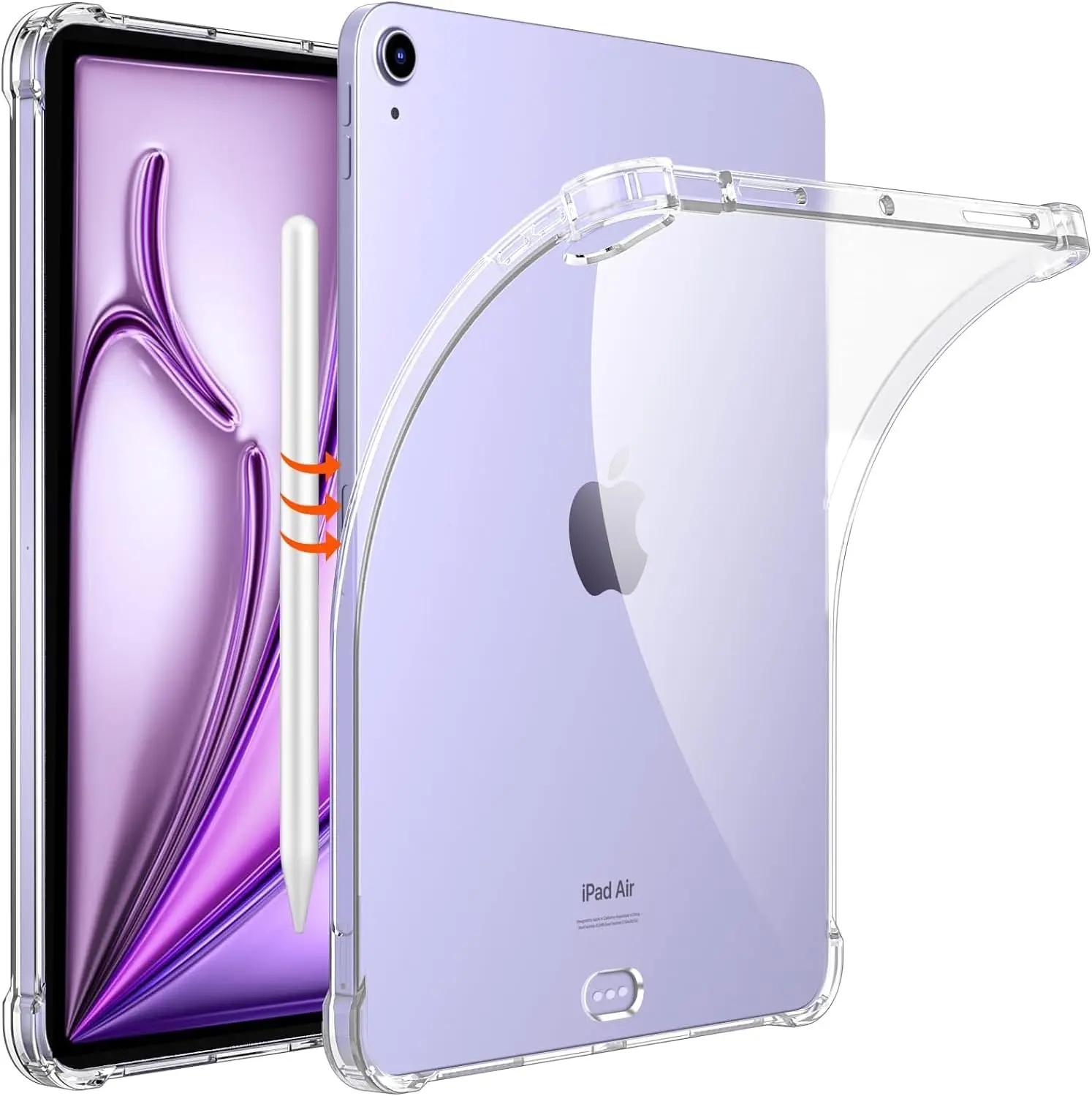 Silicon Case For iPad Air 11 13 inch 2024 A2902 A2899 A2900
