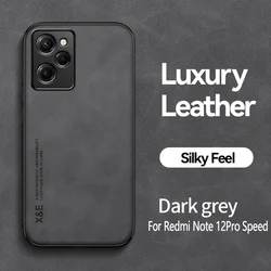 Elegant Leather Magnetic Holder Back Cover with Metal Plate for Poco X5 5G (Dark grey)