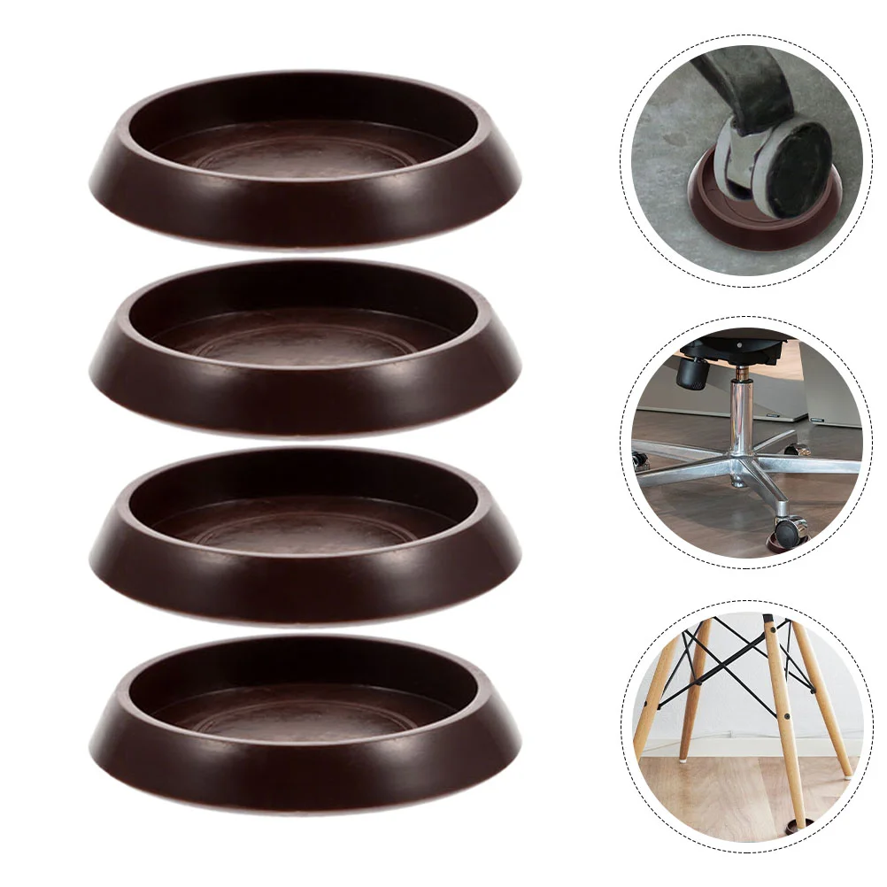 

4 Pcs Furniture Carpet Fixed Casters Rugs for Sofa Leg Protectors Plastic Non-slip Chair Wheel Stopper