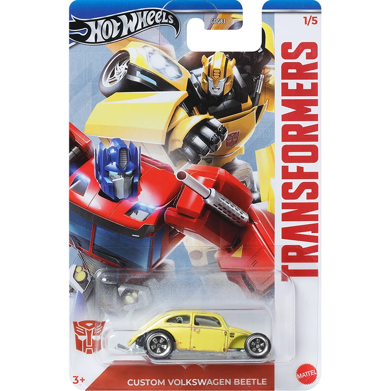 Hot Wheels Transformers Bumblebee #186 Custom Volkswagen Beetle Yellow Gold 1/64 Diecast Model Car Toy C4982 GDG83 4