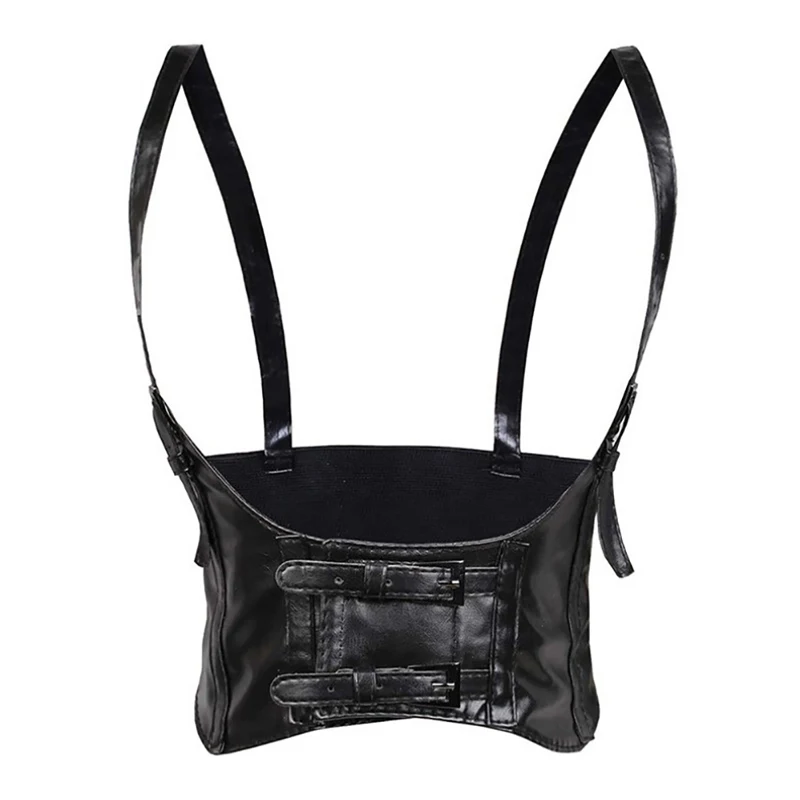 1 Stück Sexy Leder-Taillengürtel für Damen, Elastisches Breites Band, Waspie-Korsett, Cinch-Unterbrustgürtel – Detail 3