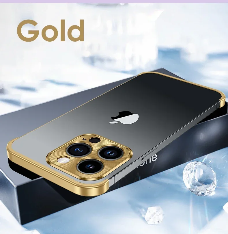 Sleek Aluminum Frameless Bumper with Camera Lens Protector