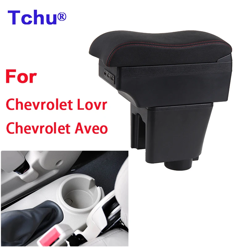 

For Chevrolet Lovr armrest box For Chevrolet Aveo armrest box Internal modification Retrofit parts USB Ashtray Car Accessories