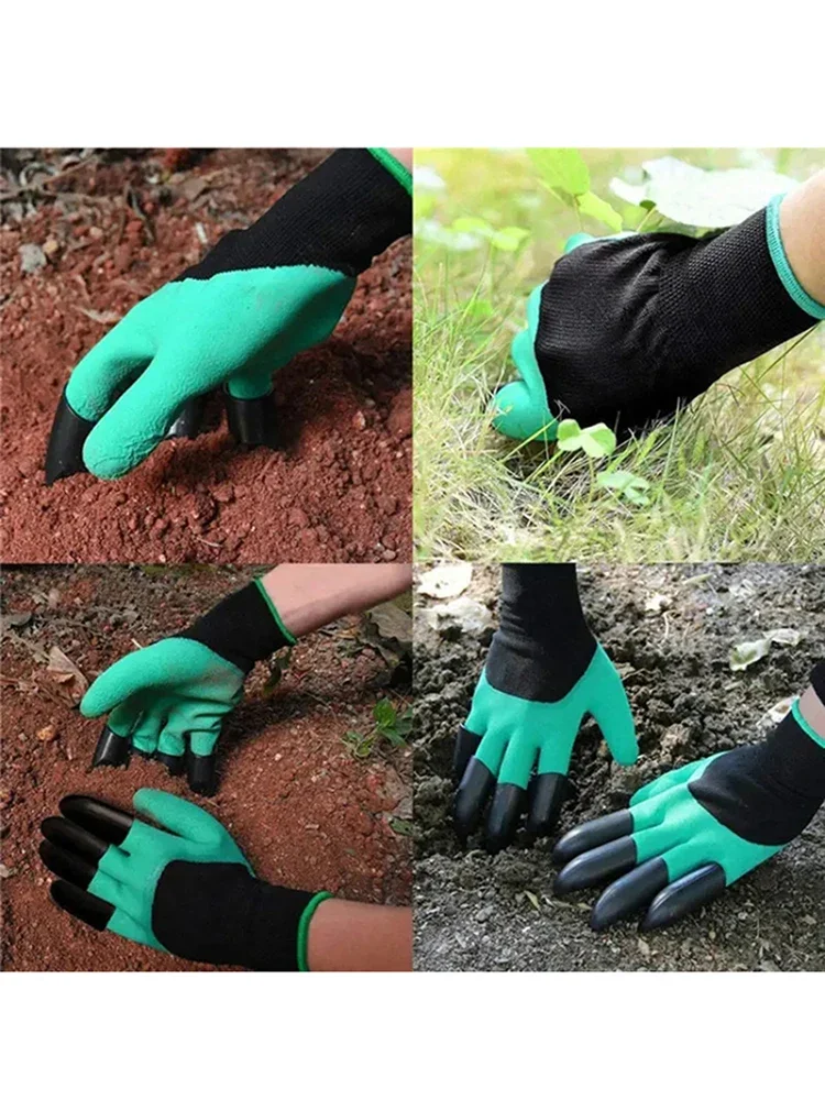 Garden Gloves Claws Digging Planting Weeding Seeding Protects Nails and Fingers 1 pair