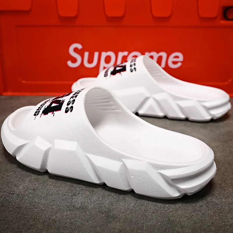 Halktofflor för män Halkfria utomhus mjuka med tjock sula Tofflor för inomhus skumreglage_voghion.com