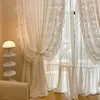 Princess Romantic White Tulle French Embossed Flamingo Sheer Curtains for Living Room Bedroom Dining Blackout Luxury Window 3