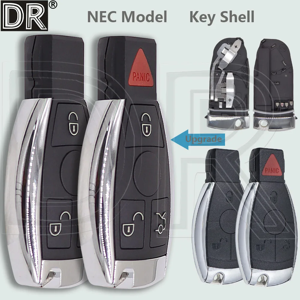DR NEC Modified BGA Style Replacement Car Remote Key Shell Case Housing Cover For Mercedes Benz A C E S CL GL SL CLK SLK NEC 1