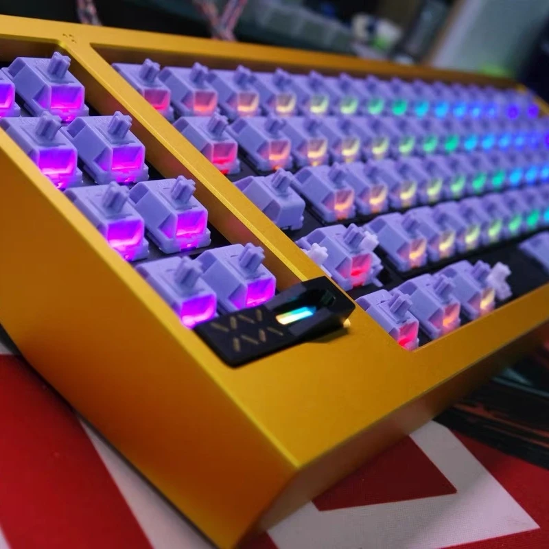 Interruptores Mecânicos Personalizados de Teclado Jacinto V2u Linear Som Hifi Lubrificante Hot-swap Pom Gk61 Tm680 Anne Pro 5pin - Imagem 3