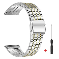 Elegant Milanese Mesh Loop Strap for Garmin Watches - 20mm/22mm Metal Band (Silver Gold)