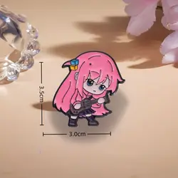 Bocchi the Rock! Hitori & Ryo Cartoon Metal Enamel Pin - Perfect Holiday Gift (Hitori Gotoh)