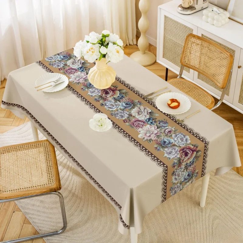 Rectangular dining tablecloths Circular tablecloths Oil- and water-resistant tablecloths Coffee tablecloths Kitchen decoration 4
