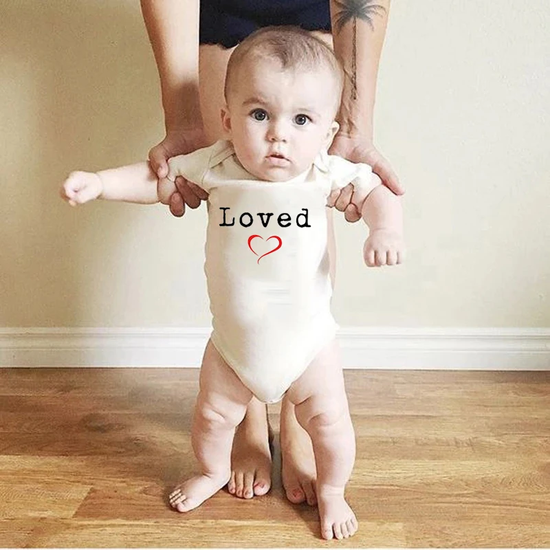 

Baby Girl Clothes New Born Baby Boy Overalls Summer Baby Products Loved Print Toddler Cotton Cute Romper Kids Costume Bodysuit