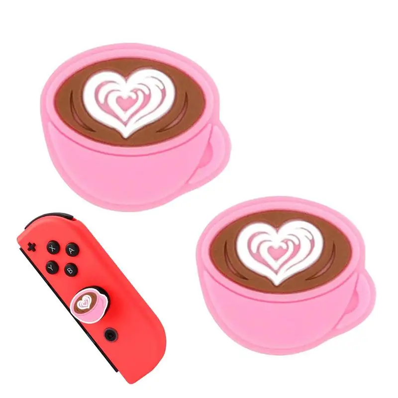 2 Pezzi In Silicone Tazza Da Caffè Thumb Stick Grips Caps Per Switch Ns Joycon Controller Sticks Caps Skin Per Joycon Cover Protettiva