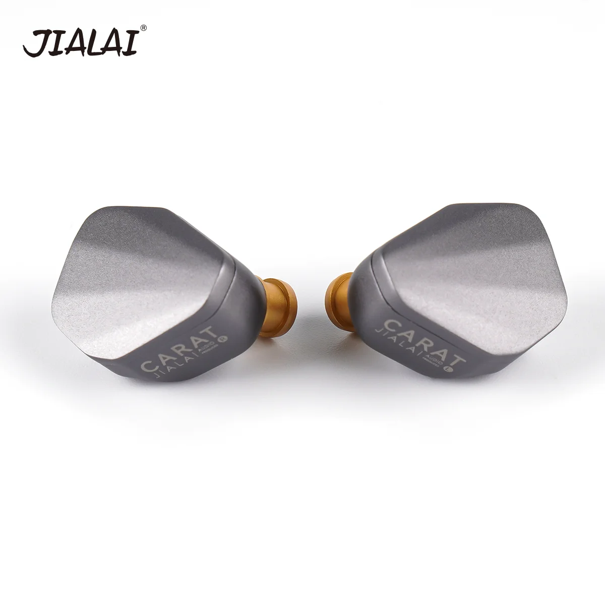 JIALAI Carat HiFi Wired Music Earphone 10mm Titanium Plated DLC Dynamic Vocal In Ear Earbud Monitor 0.78 2Pin Interface Headset Gray Color