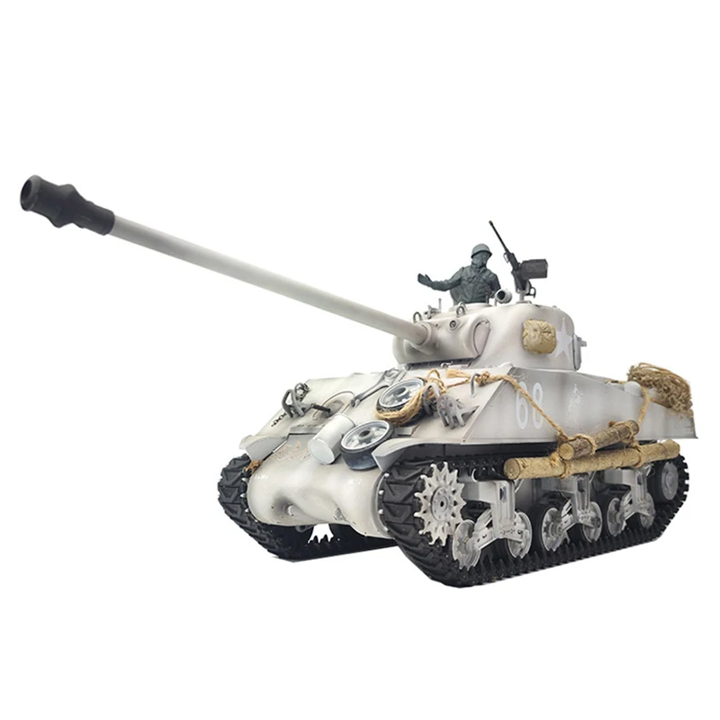 Henglong RC Tank 1/16 M4A3 Remote Control Tank RTR Tracked Off-road Armored Vehicle Toys for Boys Tank Model Toy 6