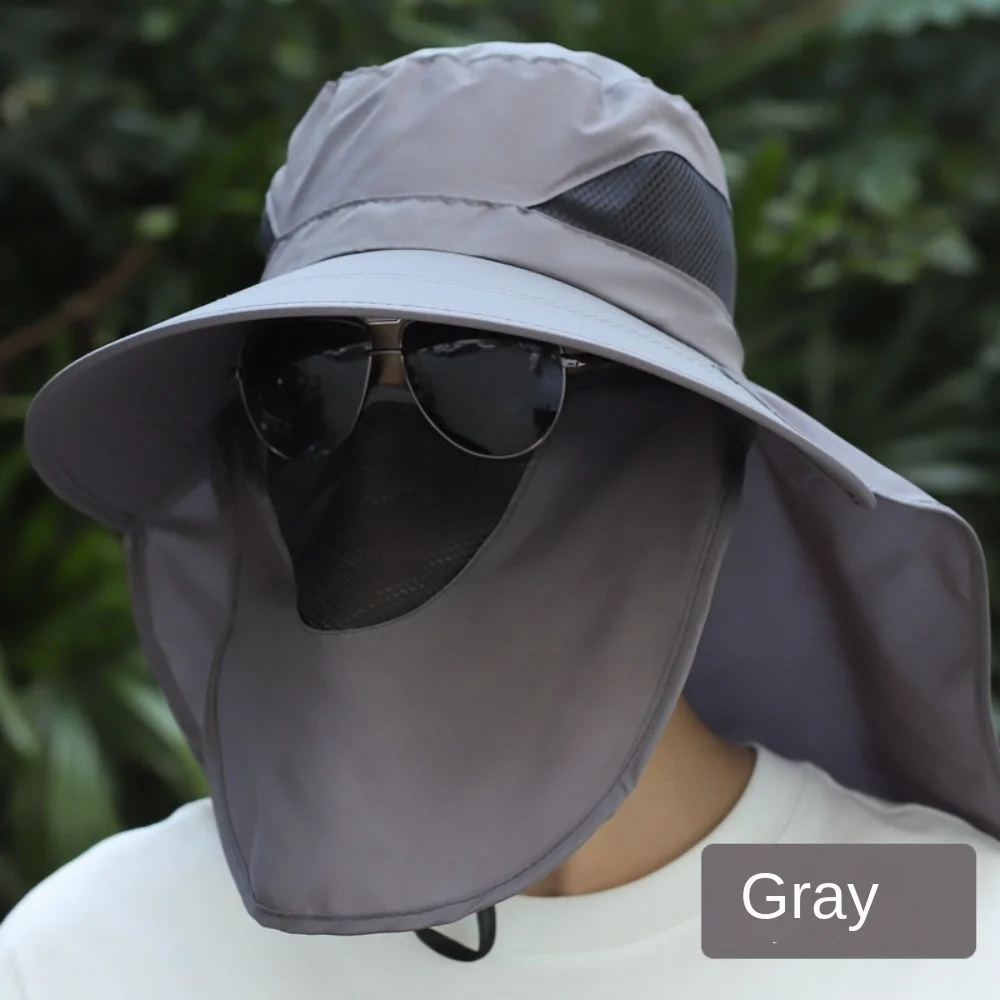 Wide Brim Sun Hat Sunscreen and Shading UV Protection Fisherman Hat Breathable Protect Neck Agricultural Work Gift