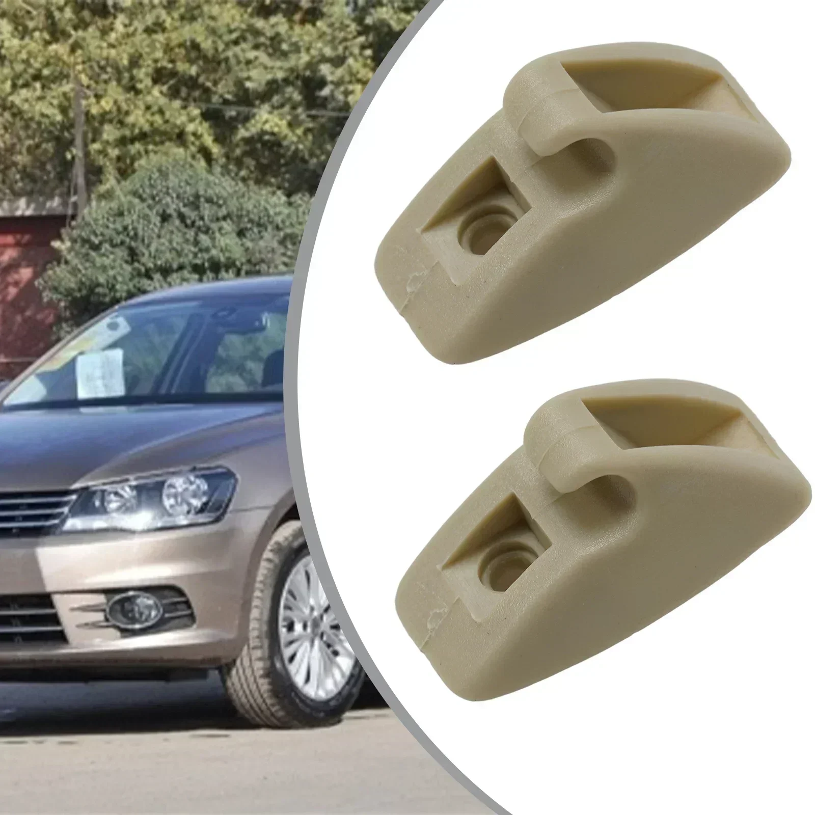 Car Sun Visor Support Clip Retainer Hanger 2pcs Easy-installation Car Interior Sun Visor Bracket Hook For MK1 Beige 191857559