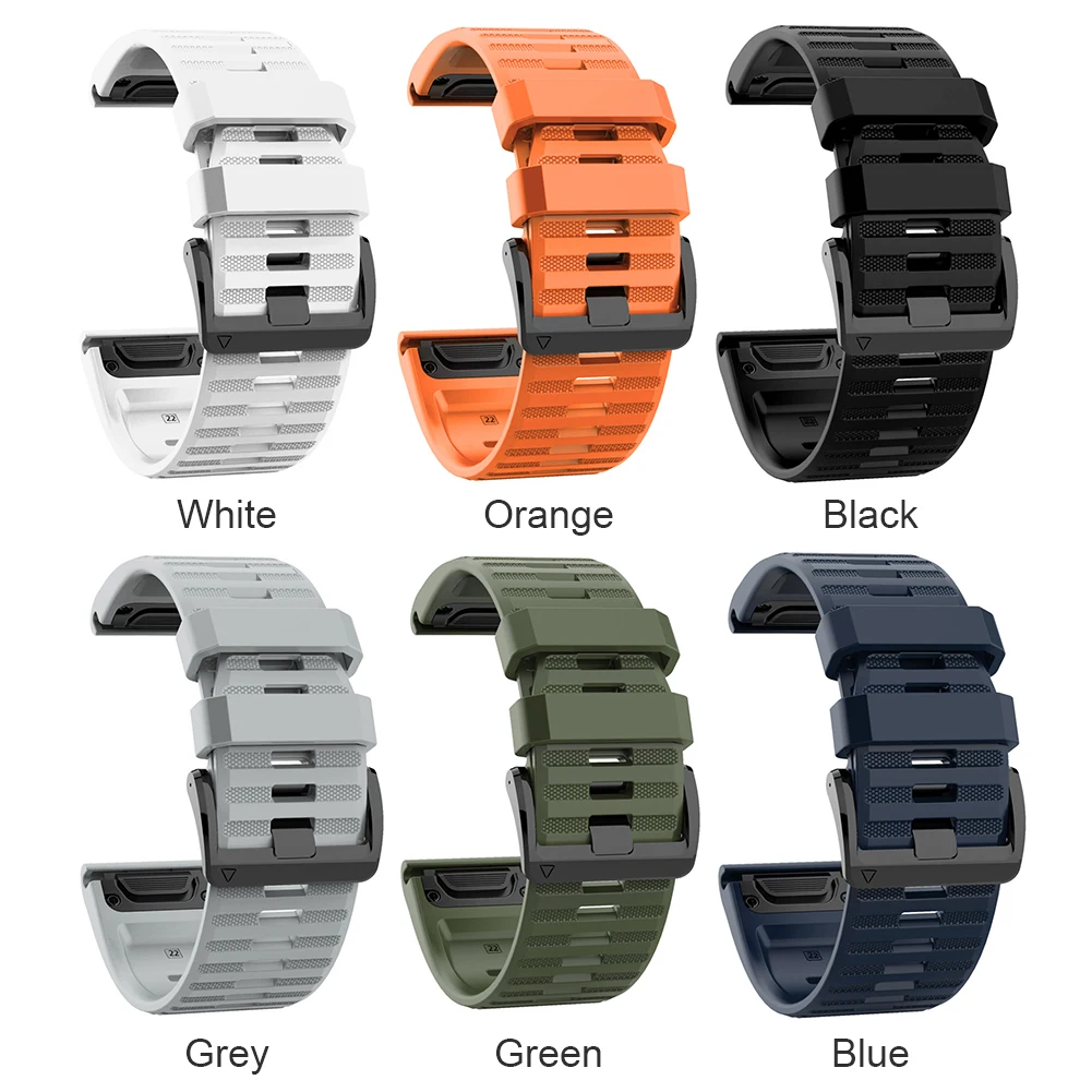 Fenix 6X 5X 3 D2 Tactix Bravo용 교체용 실리콘 밴드 스트랩