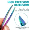 1Pcs Eyebrow Tweezer Colorful Hair Beauty Fine Hairs Puller Stainless Steel Slanted Eye Brow Beard  Clips Removal Makeup Tool 4