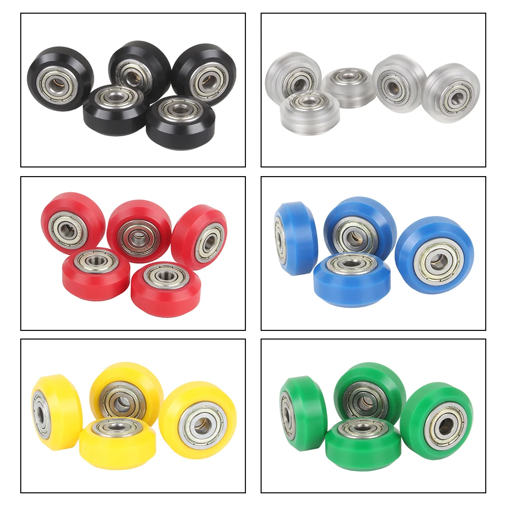 24pcs Furniture Drawer Caster Wheels Durable Wheel Rollers DIY Pulleys  Runners 