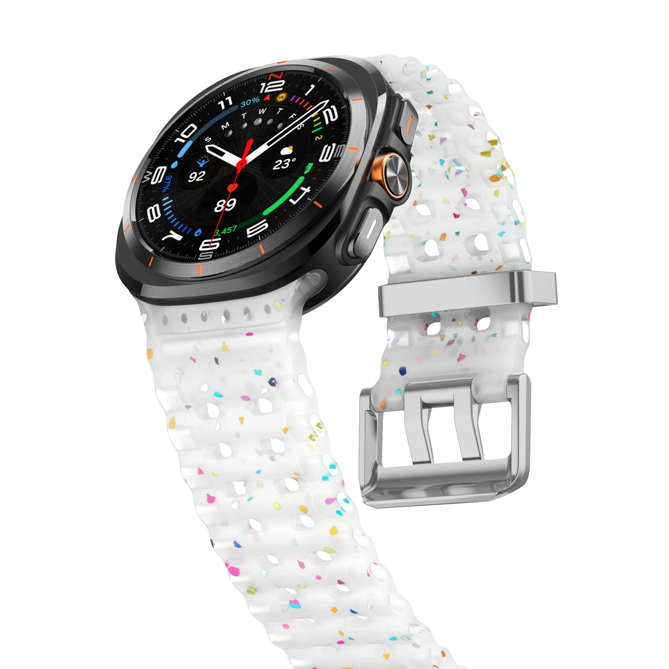 Luminous Silicone Strap Bracelet for Smartwatches - Universal Fit for Men and Women