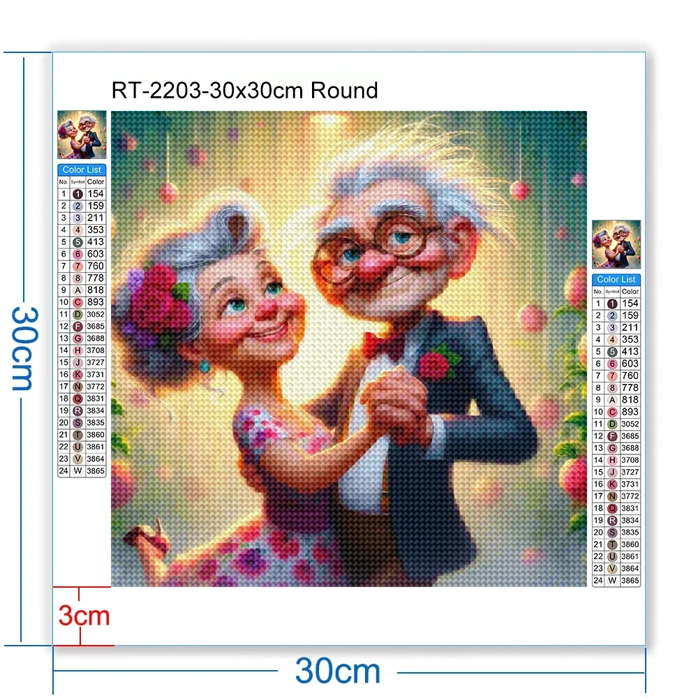 5D DIY Diamond Painting Grandma Grandpa Full Square Round Embroidery Portrait Mosaic Rhinestones for diamond painting,diamond art painting kit,diamond painting set