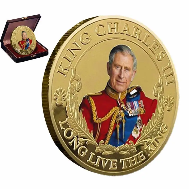 Памятная монета Карла III с изображением антиоксиданта английского рельефного короля, памятная коронация короля Карла 2023